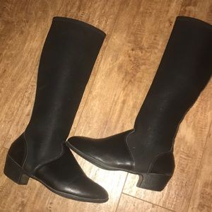 Black Happy feet dance boots